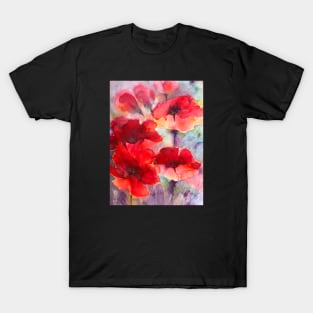 Abstract reds poppies T-Shirt